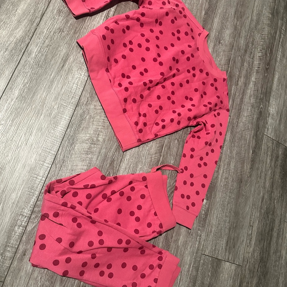 Pink Polka Dot Lounge Set